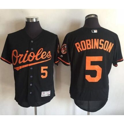 Orioles #5 Brooks Robinson Black Flexbase Authentic Collection Stitched MLB Jersey