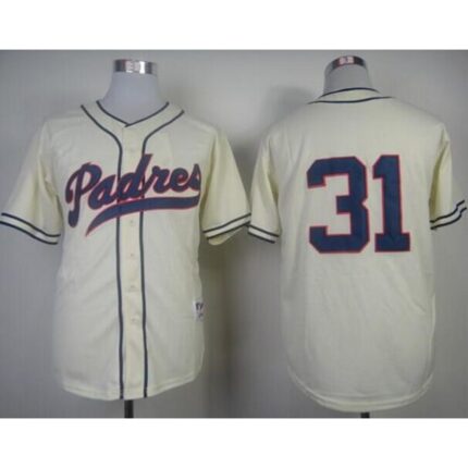 Padres #31 Dave Winfield Cream 1948 Turn Back The Clock Stitched MLB Jersey