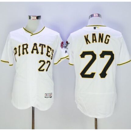 Pirates #27 Jung-ho Kang White Flexbase Authentic Collection Stitched MLB Jersey
