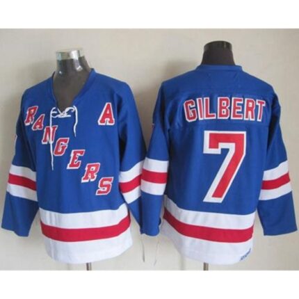 Rangers #7 Rod Gilbert Light Blue CCM Throwback Stitched NHL Jersey