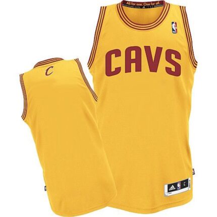 Revolution 30 Cavaliers Blank Yellow Stitched NBA Jersey