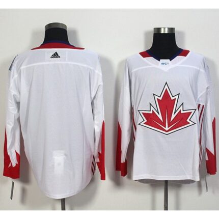 Team CA. Blank White 2016 World Cup Stitched NHL Jersey
