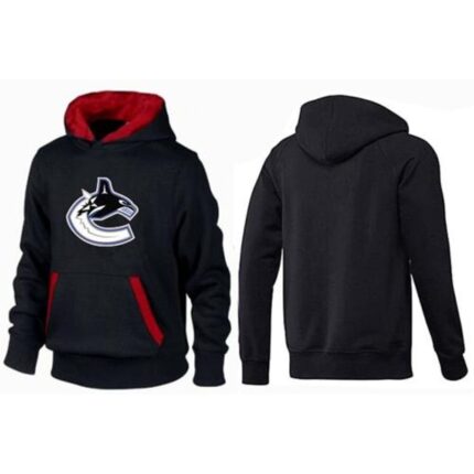 Vancouver Canucks Pullover Hoodie Black & Red