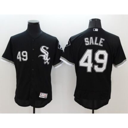 White Sox #49 Chris Sale Black Flexbase Authentic Collection Stitched MLB Jersey
