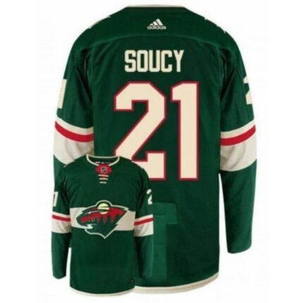 Women's Minnesota Wild #21 Carson Soucy Green Stitched NHL Jersey