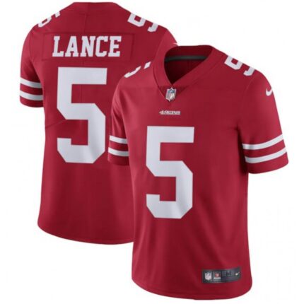Women's San Francisco 49ers #5 Trey Lance Red Vapor Untouchable Limited Stitched Jersey(Run Small)