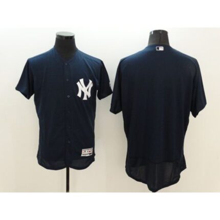 Yankees Blank Navy Blue Flexbase Authentic Collection Stitched MLB Jersey