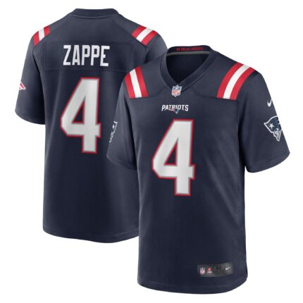 Bailey Zappe New England Patriots Nike Game Jersey - Navy