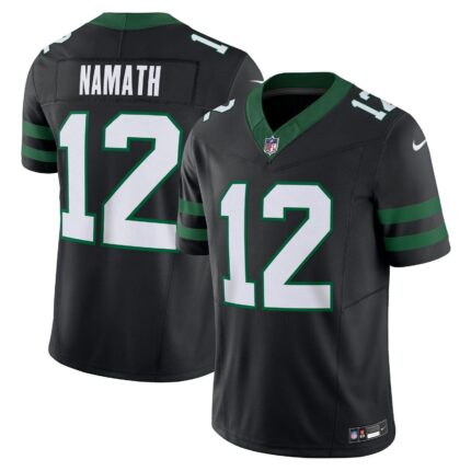 Joe Namath New York Jets Nike Alternate Vapor F.U.S.E. Limited Jersey - Legacy Black