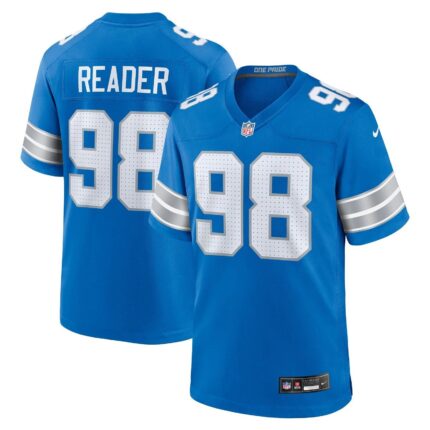 D.J. Reader Detroit Lions Nike Team Game Jersey - Blue