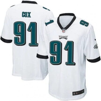 Men's Nike Fletcher Cox White Philadelphia Eagles Game Football Jersey