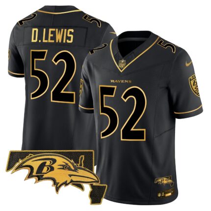 Menu2019s Ravens 2024 Gold Vapor Limited Jersey u2013 All Stitched